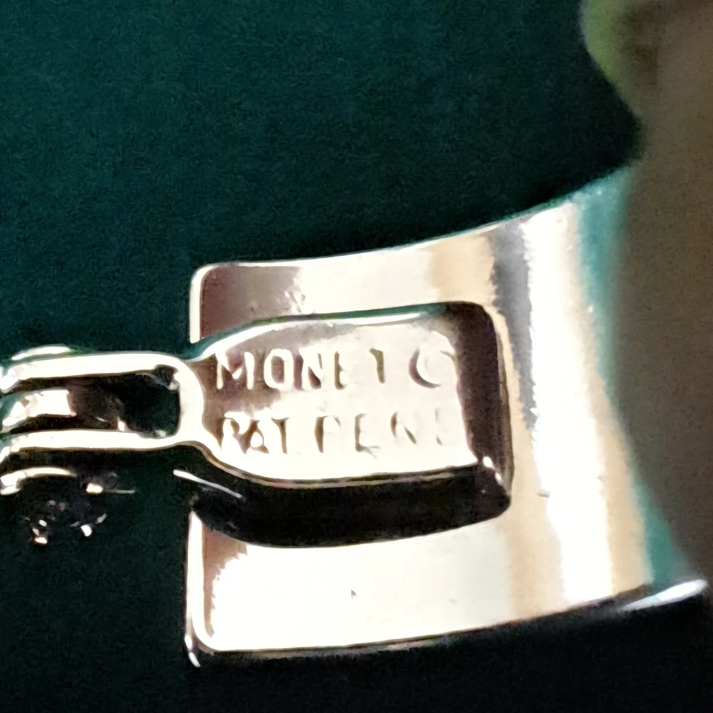 Vintage Monet Silver-Tone Hoop Earrings